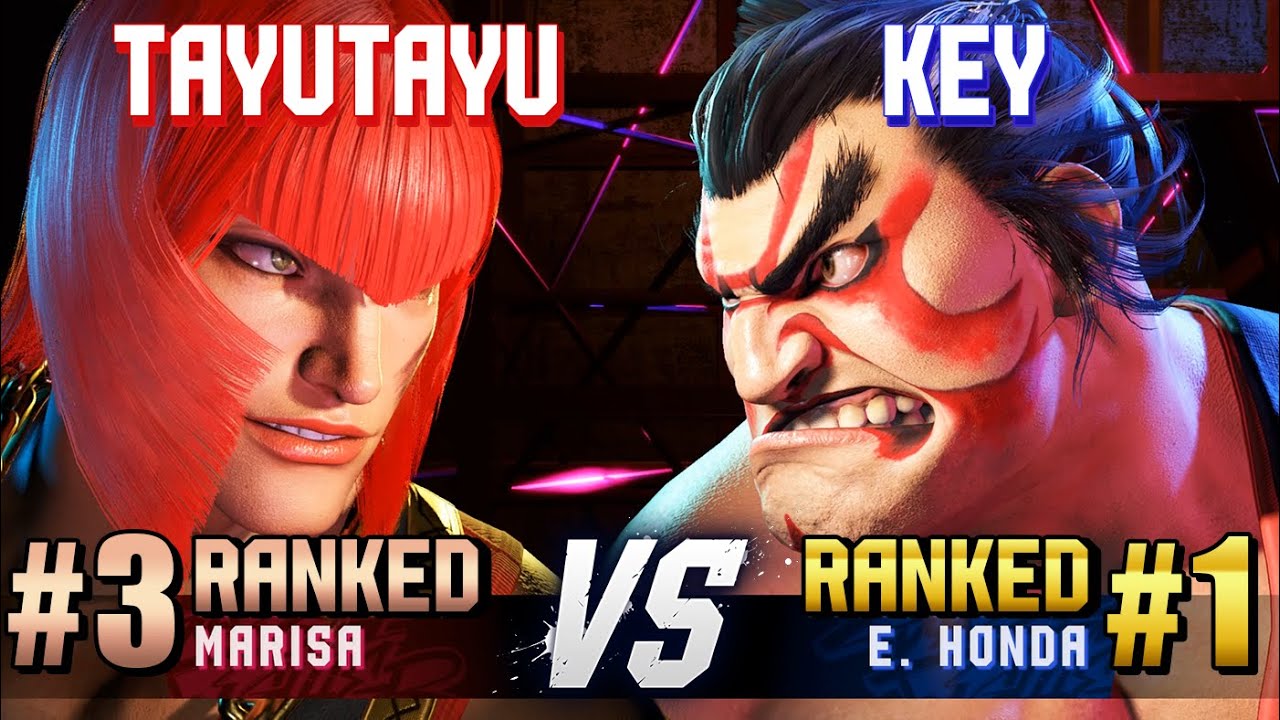 SF6 ▰ TAYUTAYU (#3 Ranked Marisa) vs KEY (#1 Ranked E.Honda) ▰ Ranked Matches