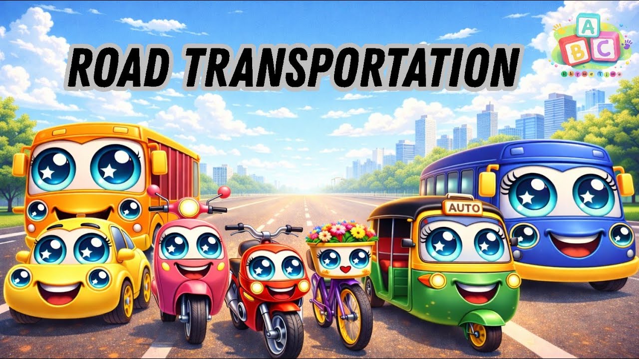 Road Transport Vehicles for Kids | Learn Road Vehicles 🚗🚌