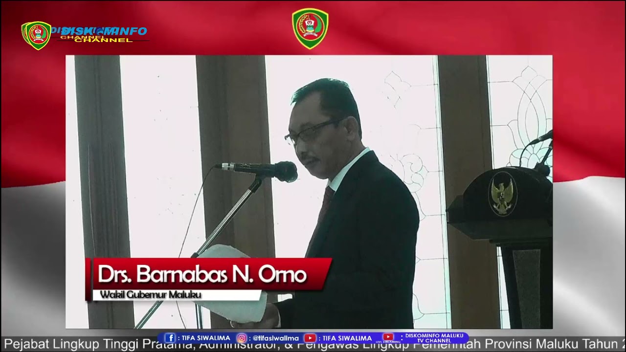PELANTIKAN PEJABAT LINGKUP PEMERINTAH PROVINSI MALUKU