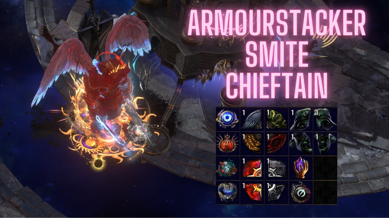 Poe 3.22 Armourstacker Smite Chieftain - Full Showcase - All Uber Bosses