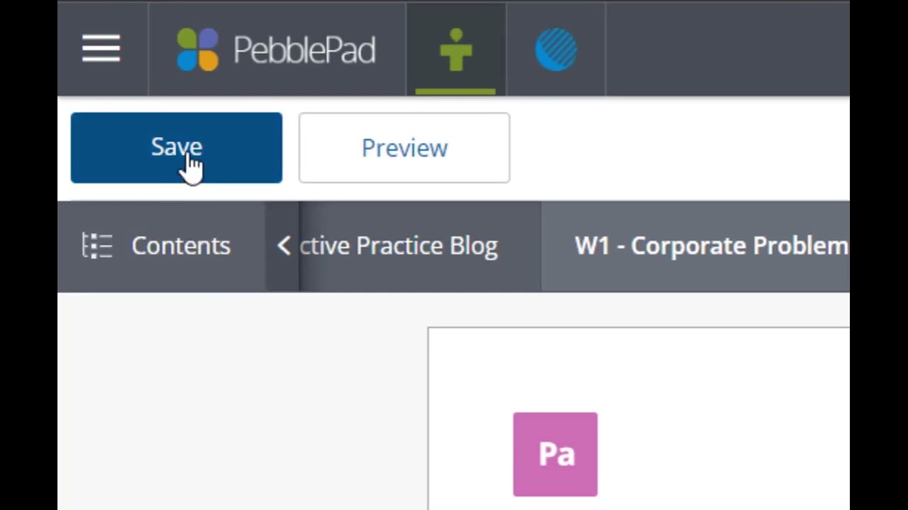 How to use PebblePad