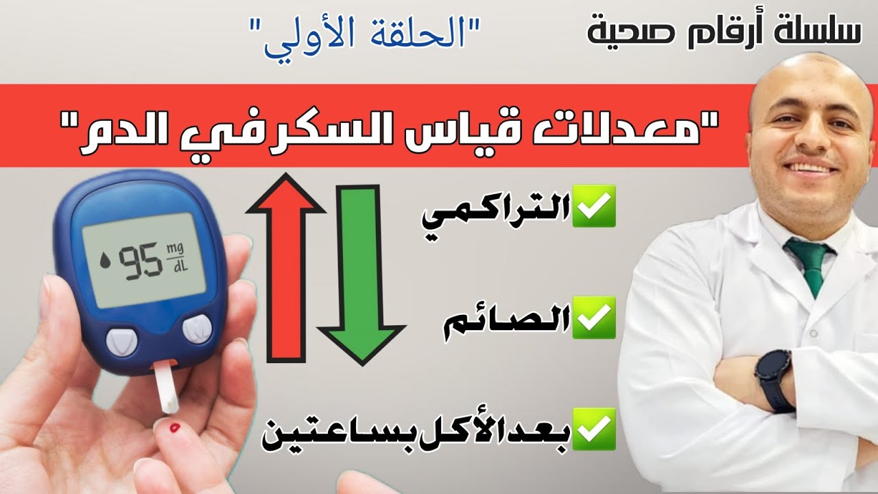 معدلات #السكر  الصائم |بعد الأكل| السكر التراكمي الطبيعية والمرتفعة|أرقام صحية