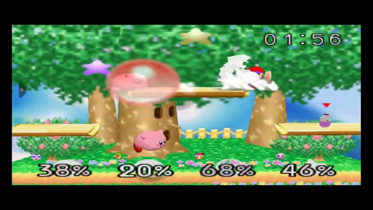 Super Smash Bros 64 Batallas - Jigglypuff vs Luigi vs Ness vs Kirby 