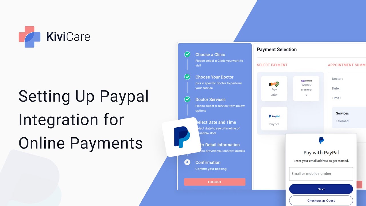 Setting Up Paypal Integration for online payments | KiviCare | Iqonic Design