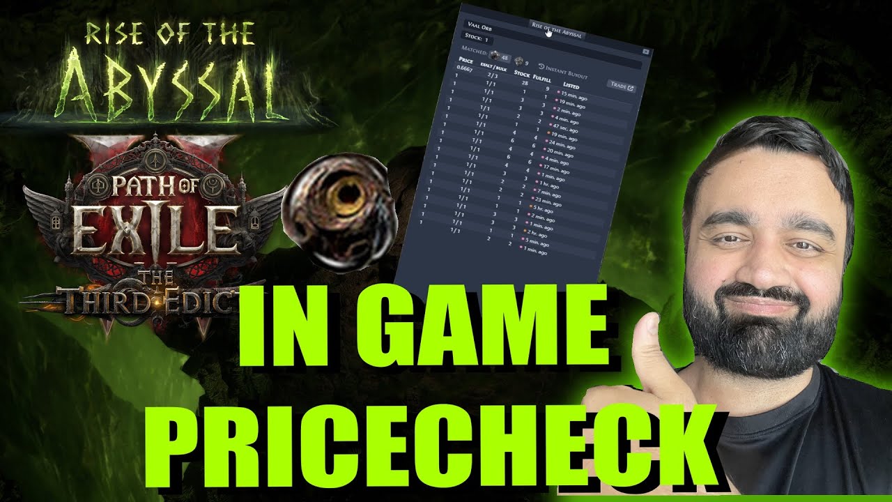 Как установить внутриигровой чекер цен для Path of Exile 2, 0.3 Rise of the Abyssal