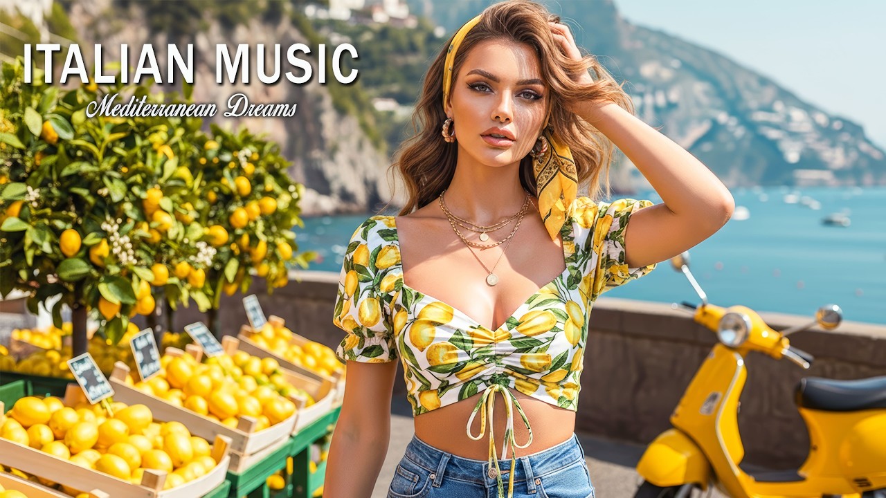 Best Italian Music 🎶 Relaxing Guitar & Scenic Amalfi Coast, Lake Como Views 4K