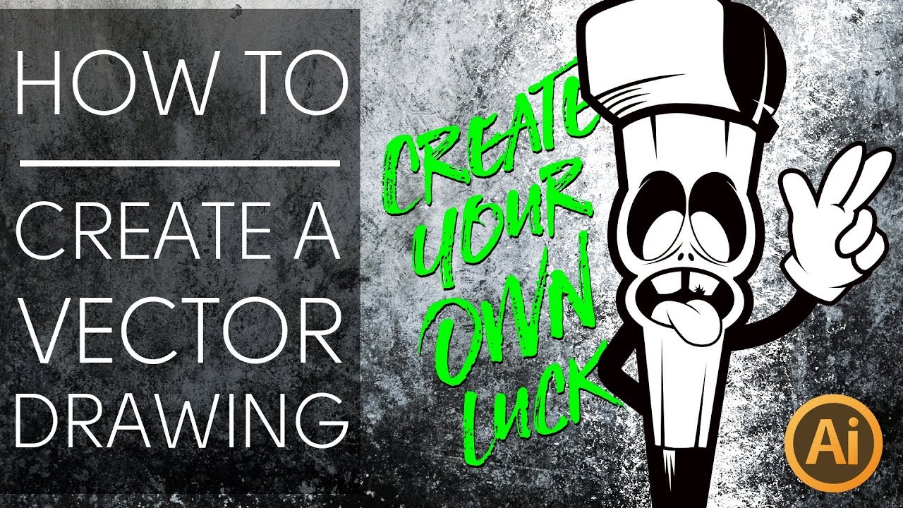 How to create a vector drawing. Draw in Illustrator from scratch into finished vector graphics