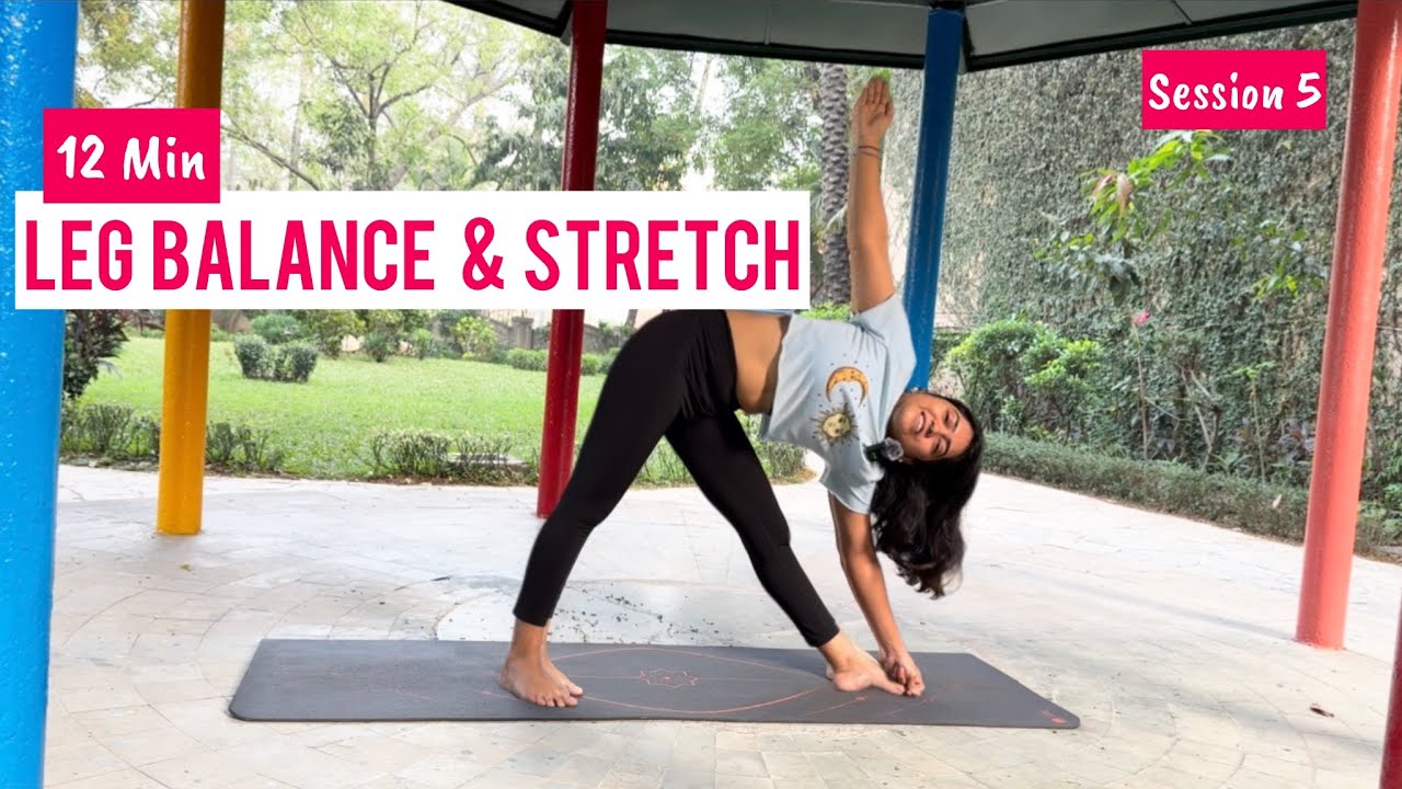 12 Minute Gentle Yoga for Balance & Flexibility | Legs stretching