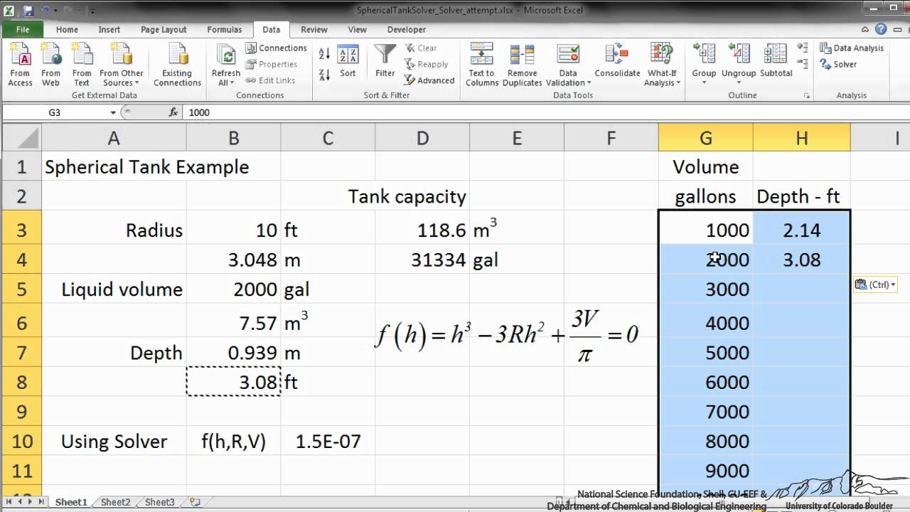 Bisection Live Method/Excel