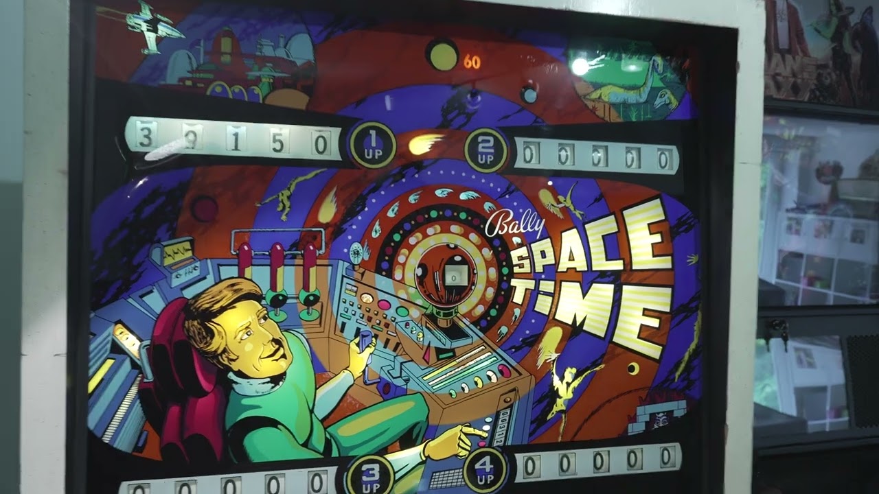 #128 Flipper Space Time, gameplay, pinball Bally Automat