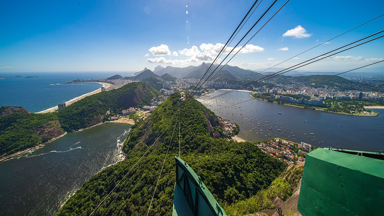 Sugar Loaf Rio de Janeiro Brazil Cable Car Ride Down