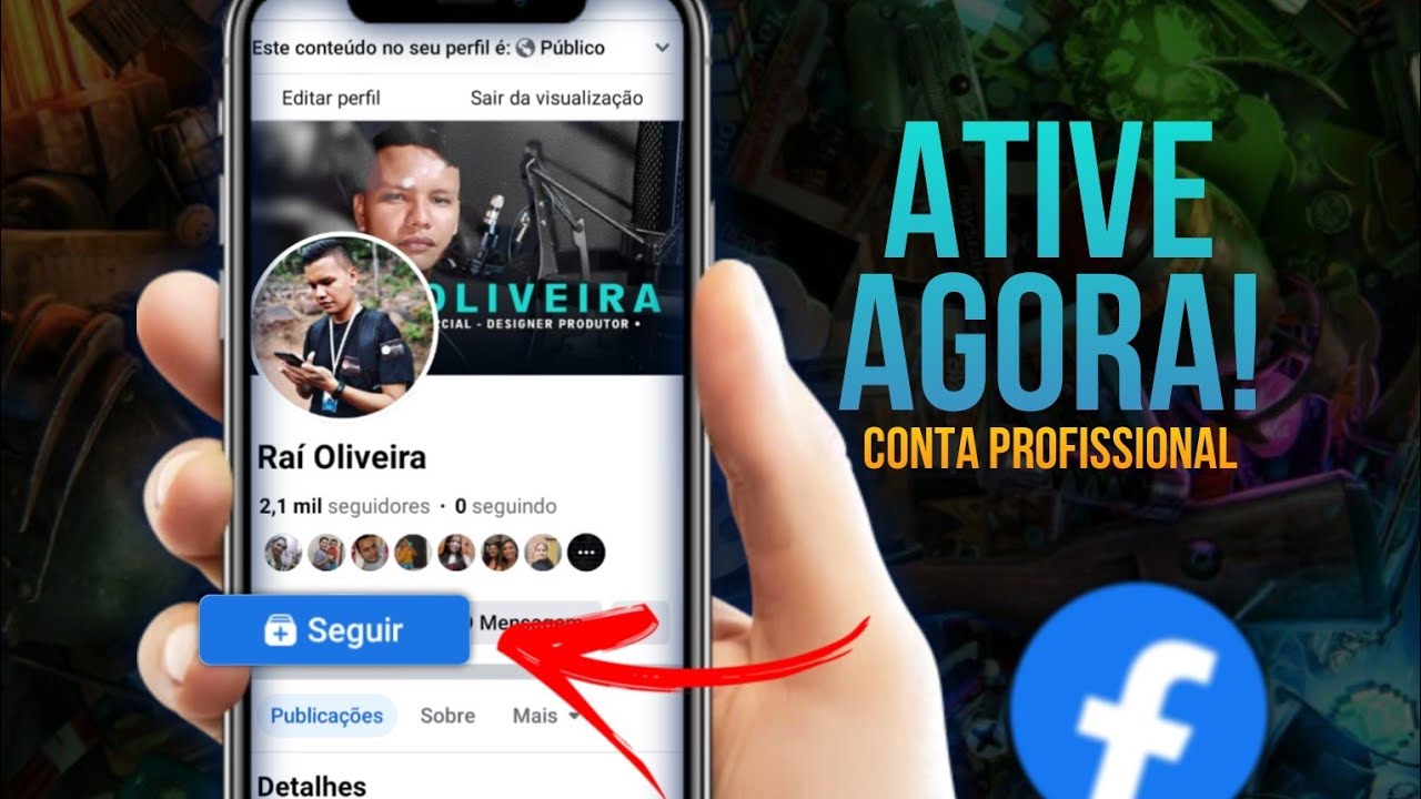 Como ter uma Conta Profissional no Perfil do Facebook e com Botão Seguir 👍 em 2023.