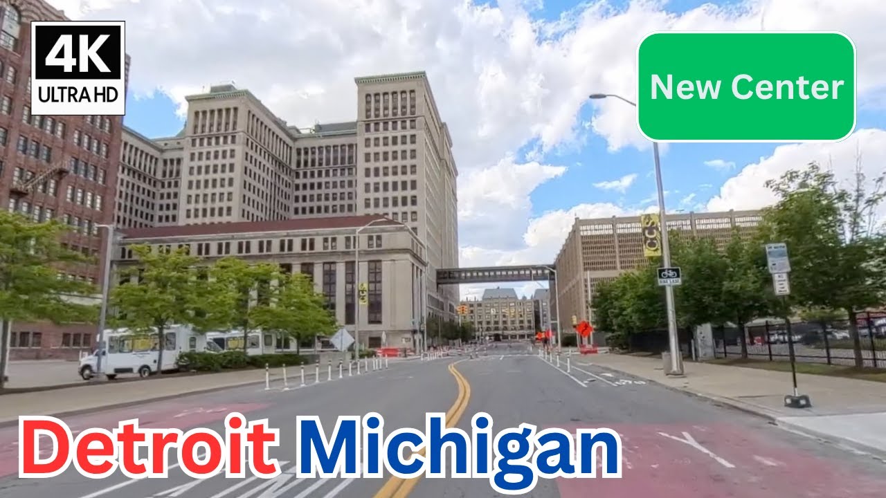 Driving Through New Center Detroit, Michigan | Historic Architecture & Urban Energy in 4K