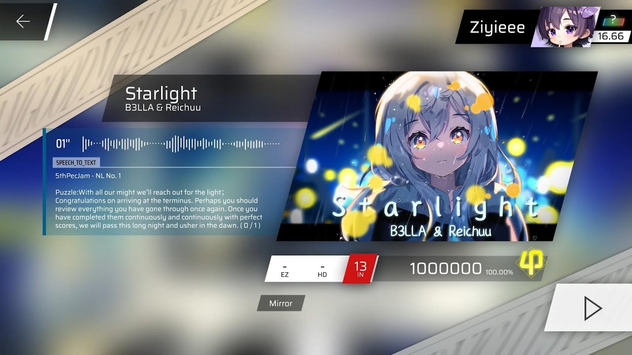 【Phigros特效谱 × 5thPecJam/位1】我将书写这段故事 致维系热爱的你... Starlight IN Lv.13