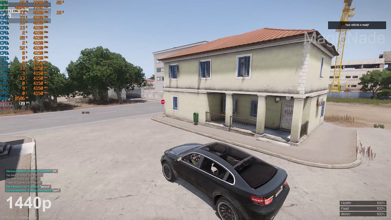WORST CASE Arma 3 Altis Life RTX 2080 Super + Ryzen 3700X Maxed out 1440p +100 players online