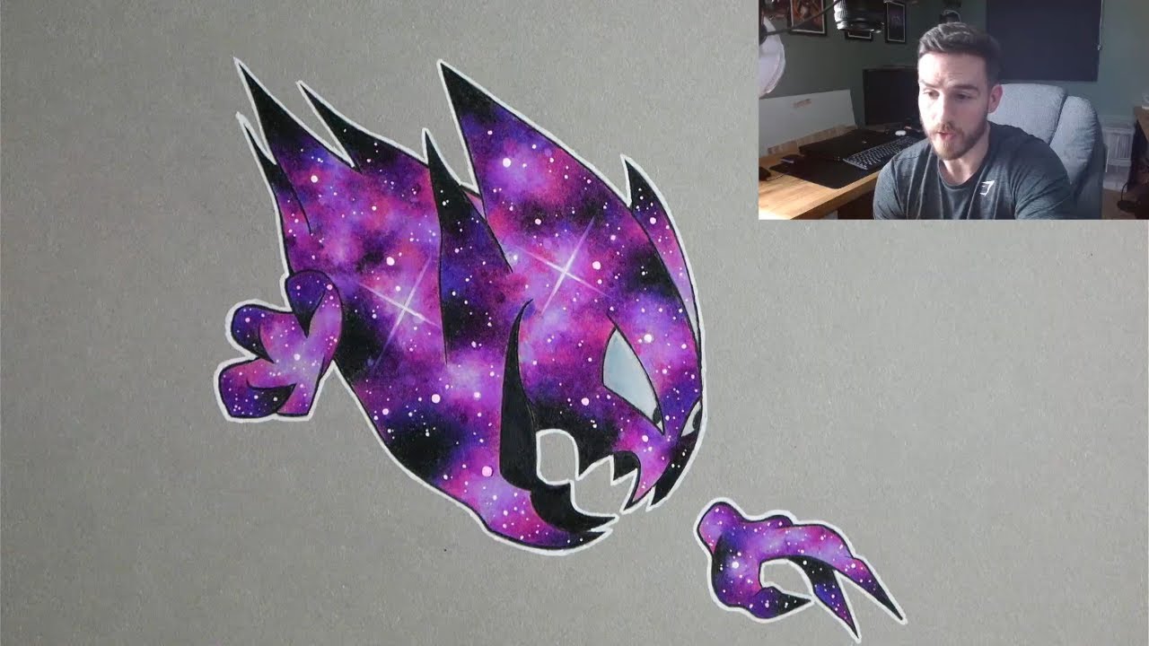 Drawing Galaxy Haunter with Prismacolor Pencils LIVE part 4