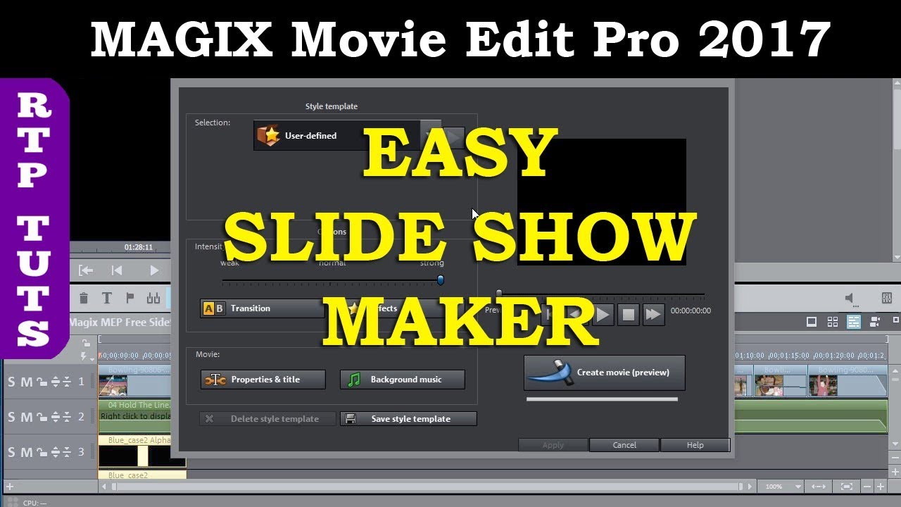 Magix Video Slideshow Maker Tutorial. Add Music, Captions, Titles in Magix Movie Edit Pro 2017 Plus
