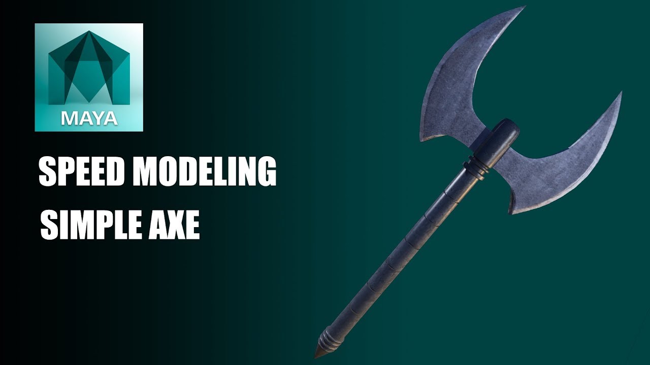 Autodesk Maya Simple Axe Modeling