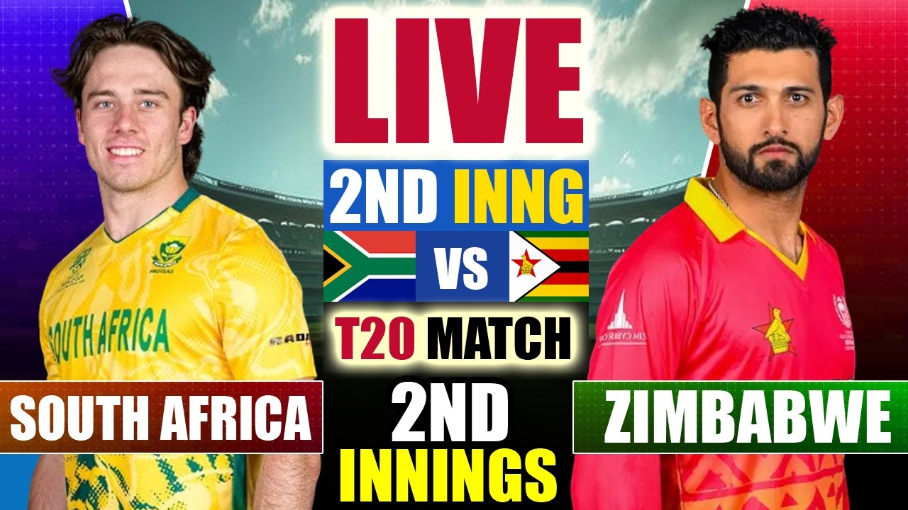 🔴LIVE: Zimbabwe vs South Africa 4TH T20 , 2ND INNINGS | SA vs ZIM Live Cricket Match Today