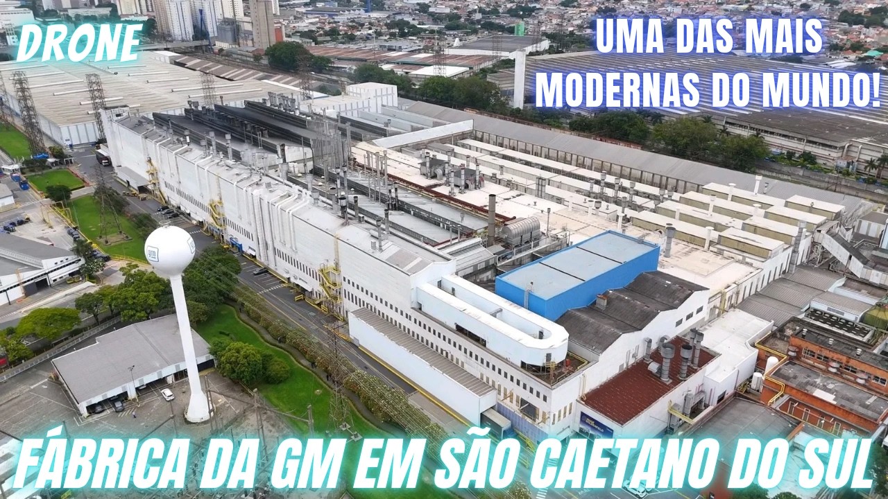 Drone mostra a gigantesca fábrica da GM em São Caetano do Sul - Grande São Paulo