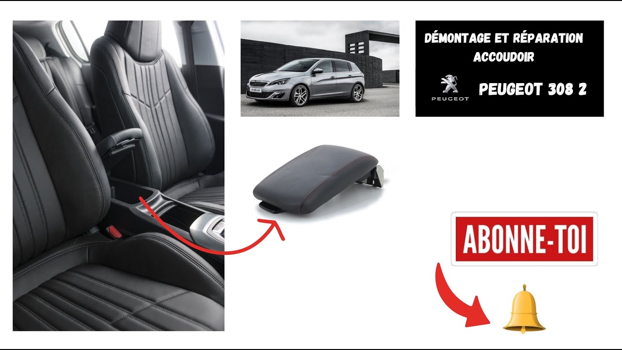 Démontage et réparation accoudoir - Peugeot 308 2