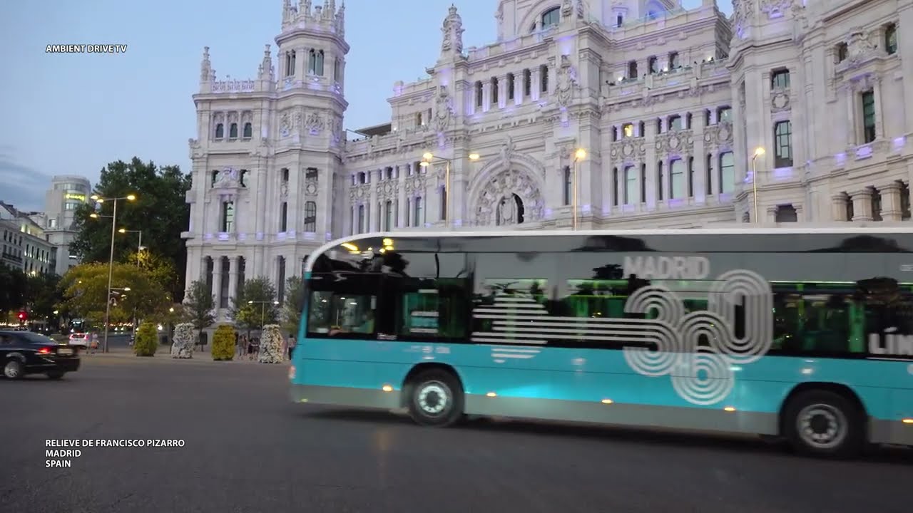 DRIVING MADRID SPAIN 4K - RELIEVE DE FRANCISCO PIZARRO - AMBIENT DRIVE TV