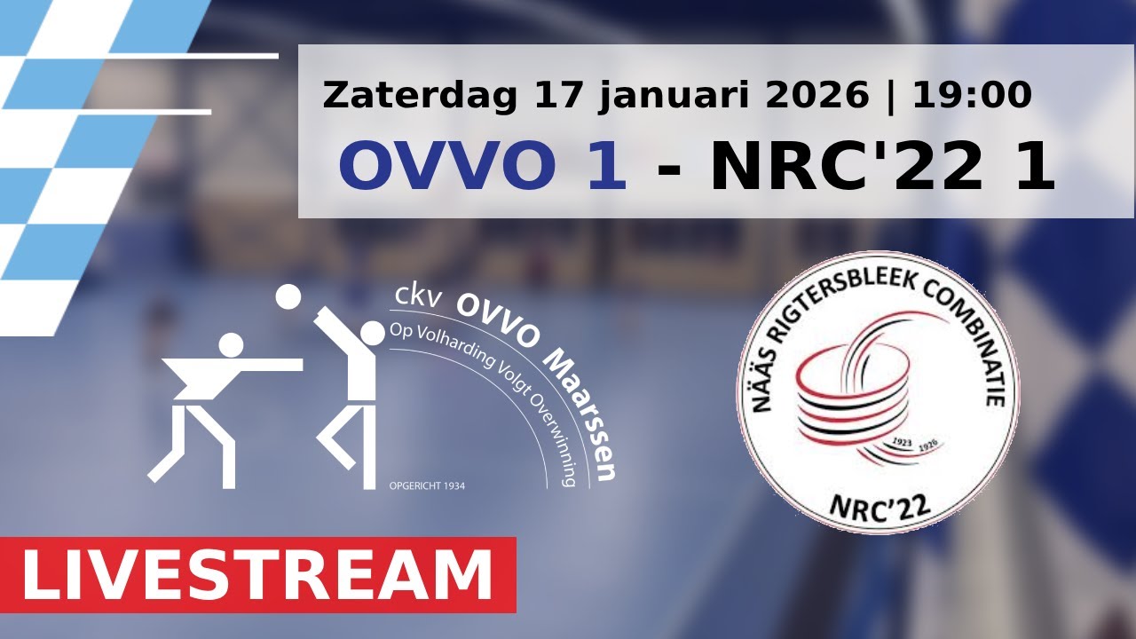 OVVO Maarssen 1 vs NRC 1 | Livestream (17-01-2026)