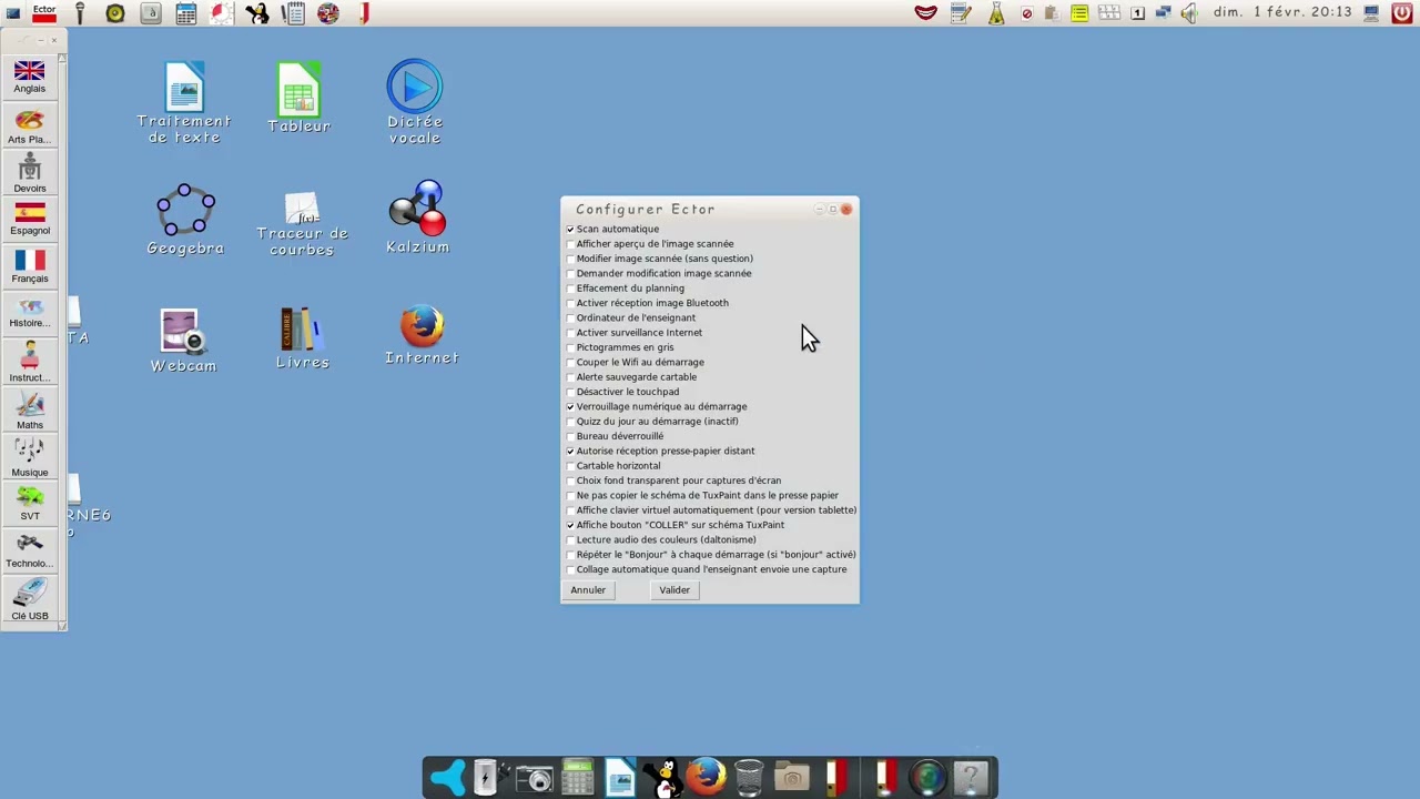 E01 Configurer Ector en mode enseignant