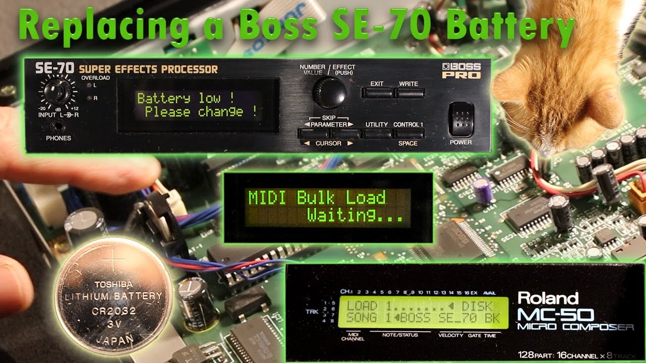 Replacing a Boss SE-70 Battery
