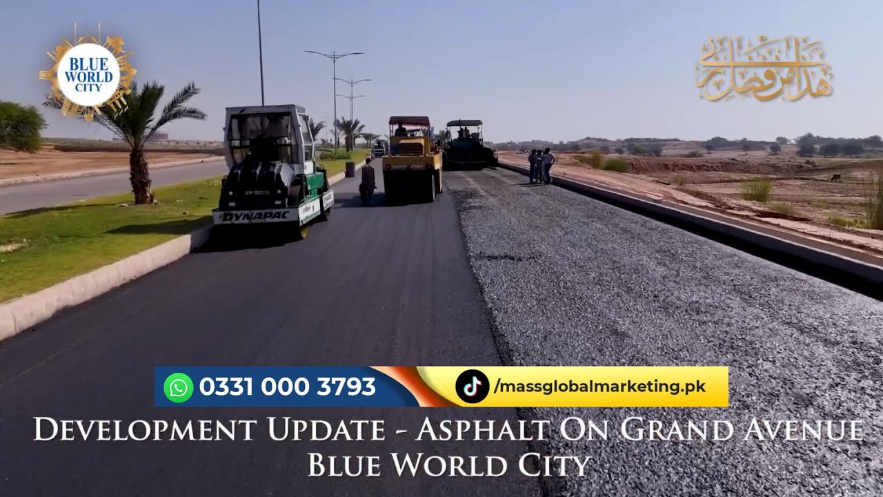 Blue World City Development Updates | Asphalt Laying on Grand Avenue