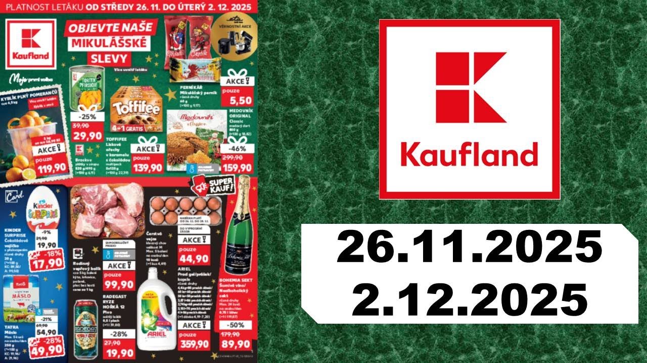 Kaufland akční leták 26. 11. – 2. 12. 2025 | Nejlepší slevy a akce na tento týden
