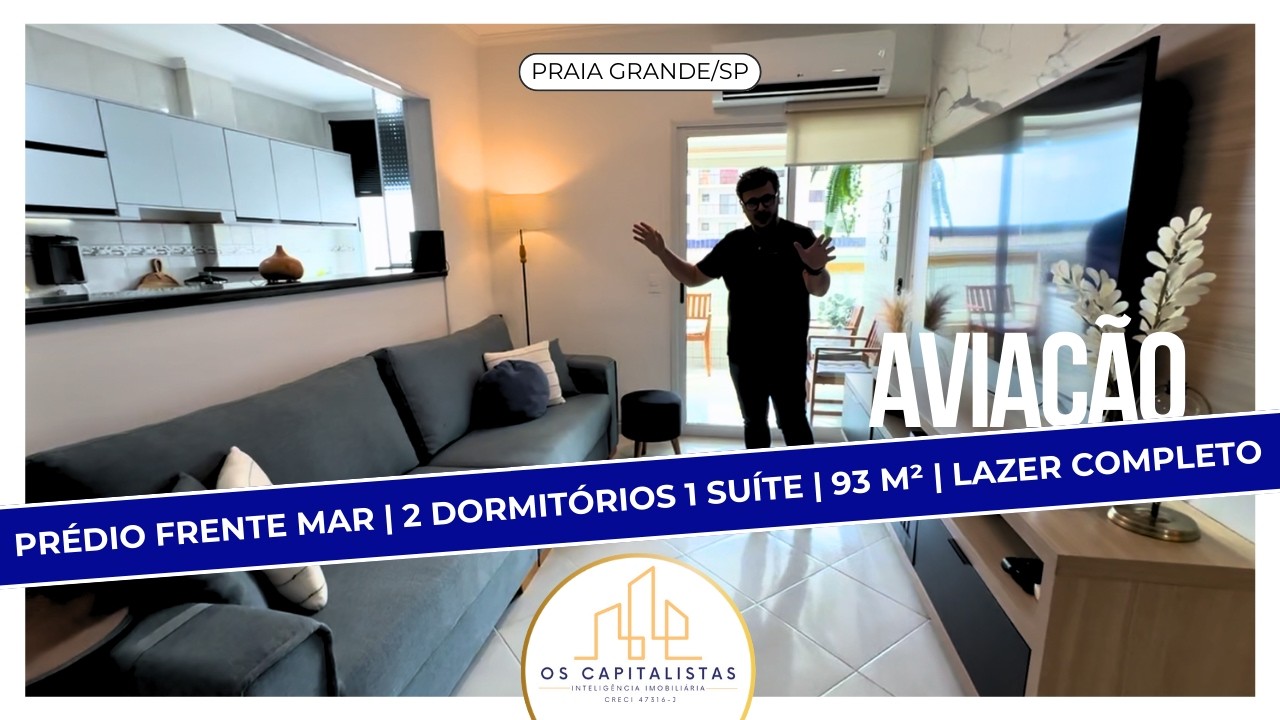 Vista mar | Apartamento 2 dormitórios 1 suíte | 93 m² de área útil no bairro Aviação