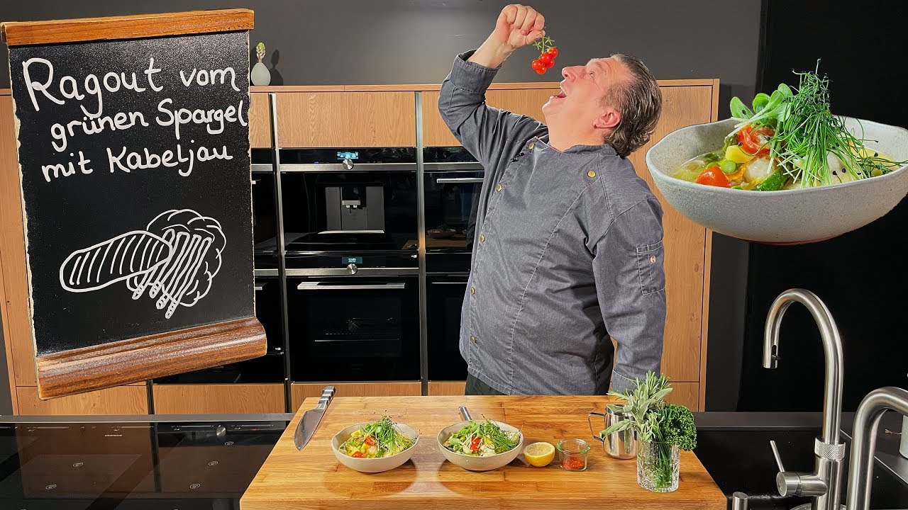 Ragout vom grünen Spargel mit Kabeljau | Das schnelle Gericht