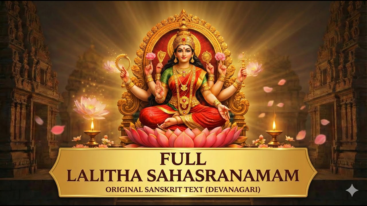 Lalitha Sahasranamam Full Chant | 1000 Names of Devi | Original Sanskrit Lyrics