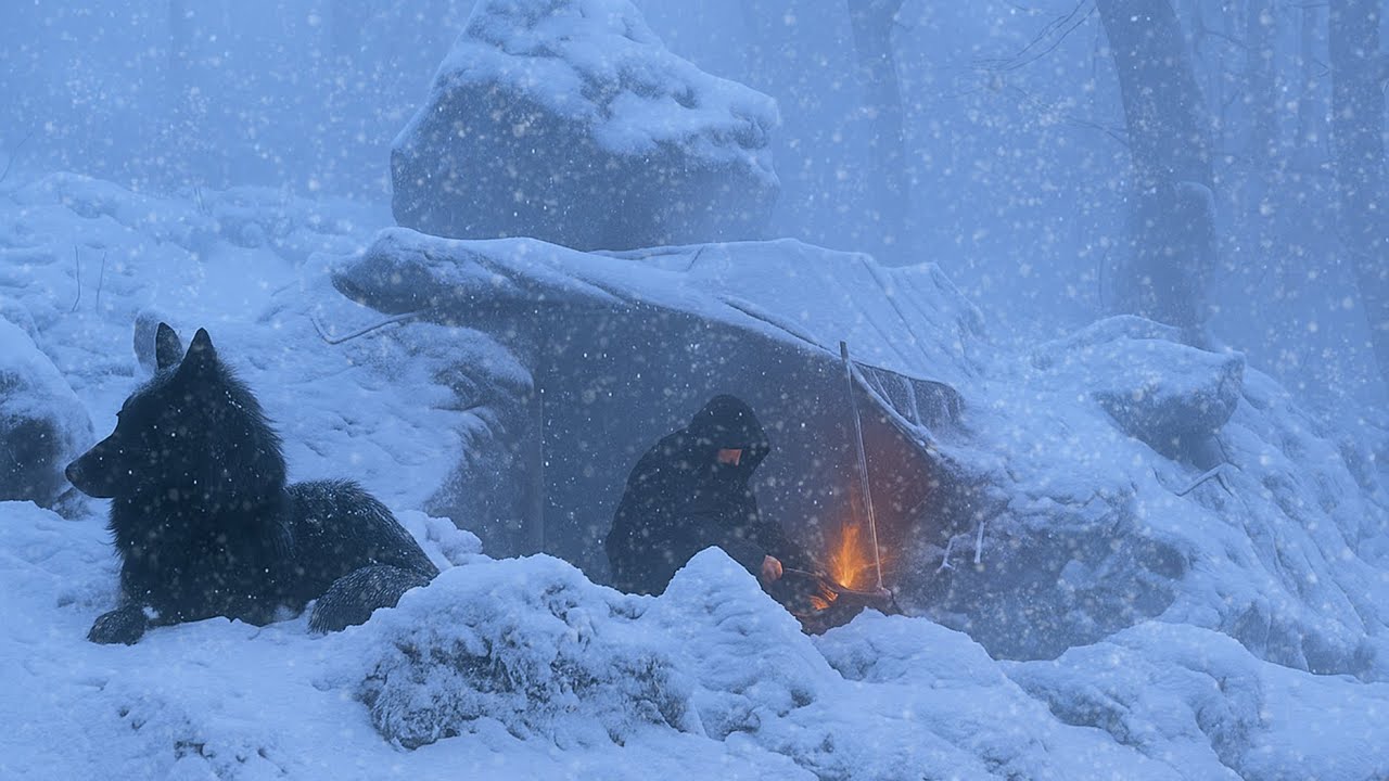 Surviving -12°C Blizzard Alone | Freezing ColdWinter Camping