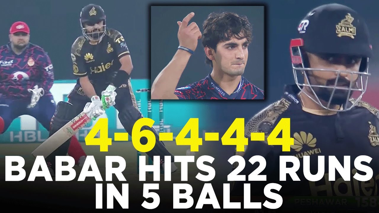 PSL 9 | 📽️ Watch Babar Azam Destroying Hunain Shah | M1Z2A