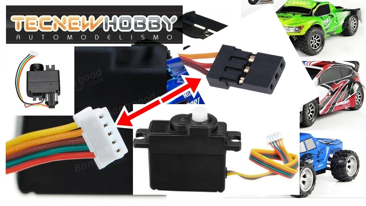 Como colocar um servo de 3 fios nos WL toys 1/18 e 1/12 e outros com mesmo sistema.