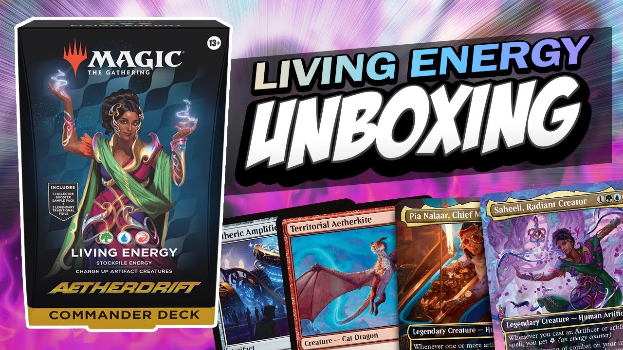 Aetherdrift Living Energy Unboxing - Commander Deck Magic The Gathering