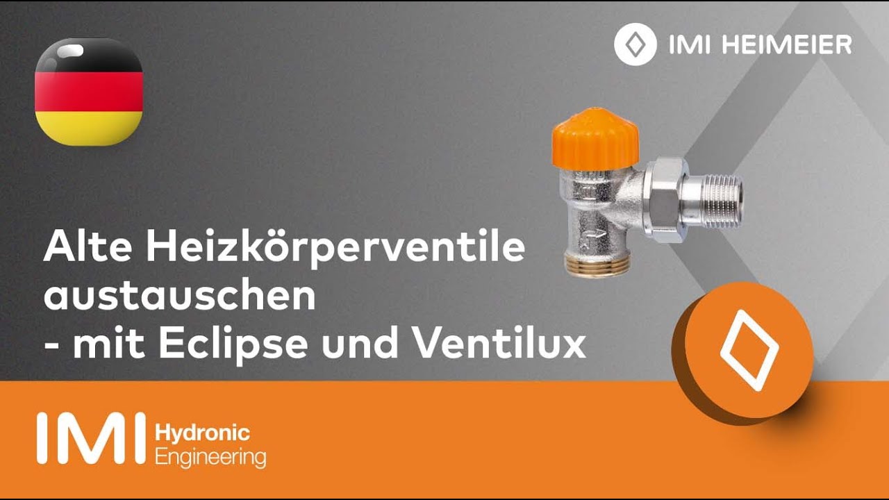 Alte Heizkörperventile gegen moderne austauschen - mit Eclipse + Ventilux von IMI Heimeier