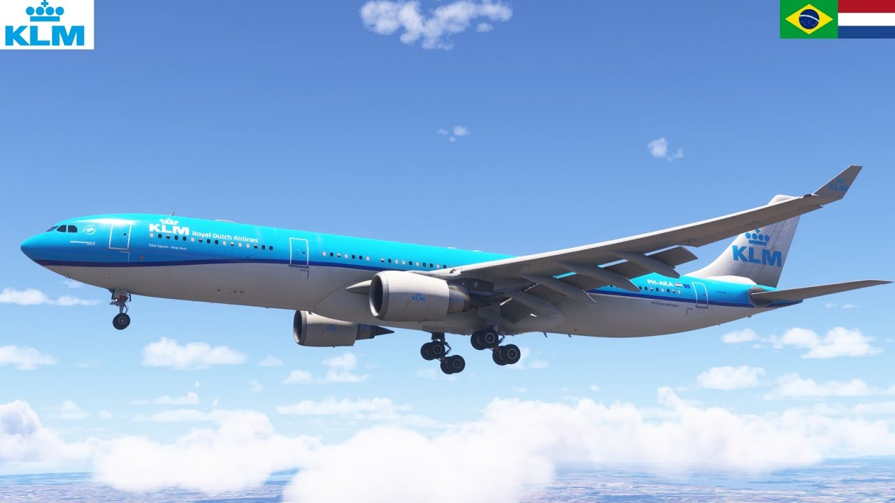 Full Flight - KLM Airbus A330-300 - São Paulo x Amsterdam [Flight Simulator 2024 PS5]