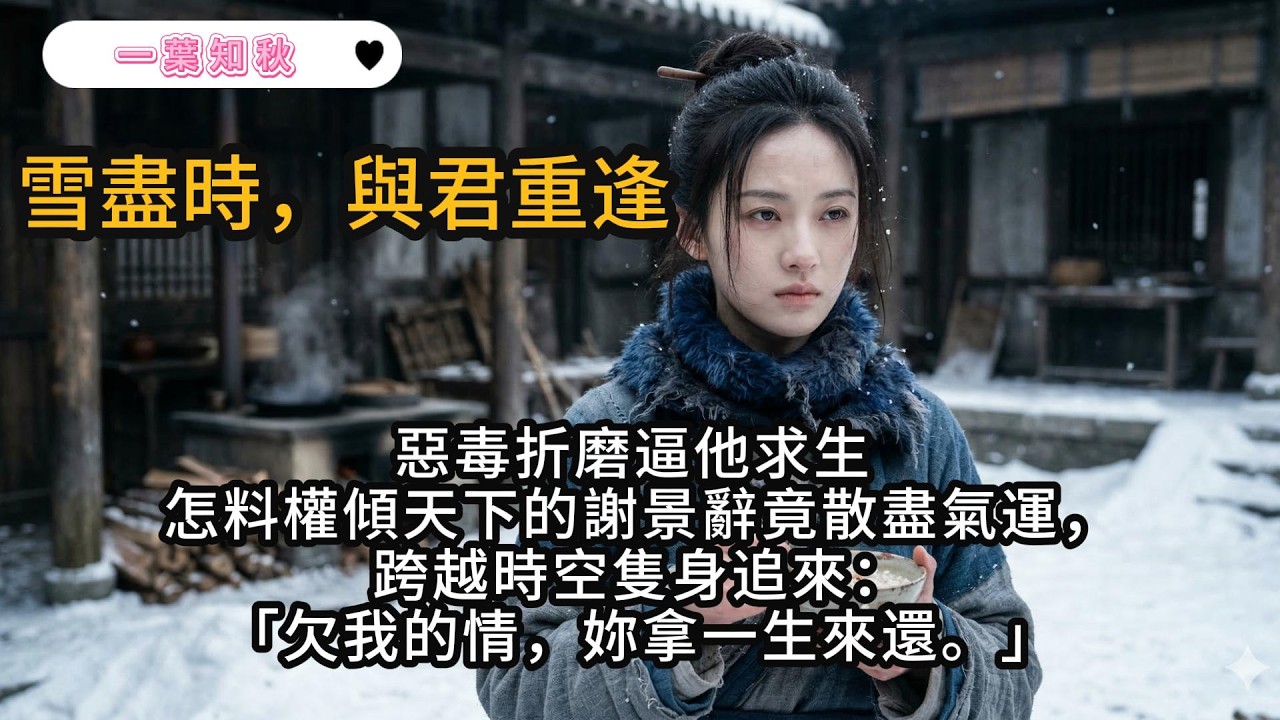 一邊惡毒折磨逼他求生，一邊假扮白月光溫情救贖。怎料權傾天下的謝景辭竟散盡氣運，跨越時空隻身追來：「欠我的情，妳拿一生來還。」#穿越 #爽文 #一口氣看完 #古風小說