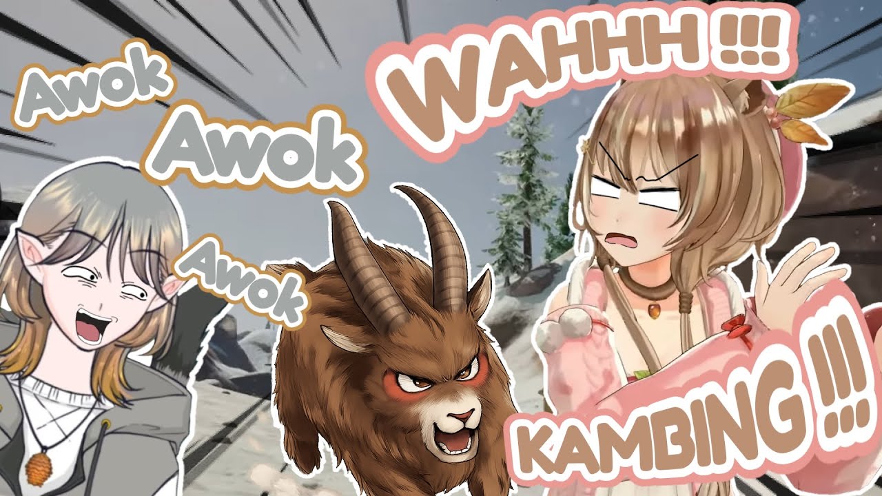 TUPAI VS KAMBING GUNUNG! Sammy Cuma Jadi Komentator .. [Ayunda Risu - Hololive ID & Sammy Bollivien]