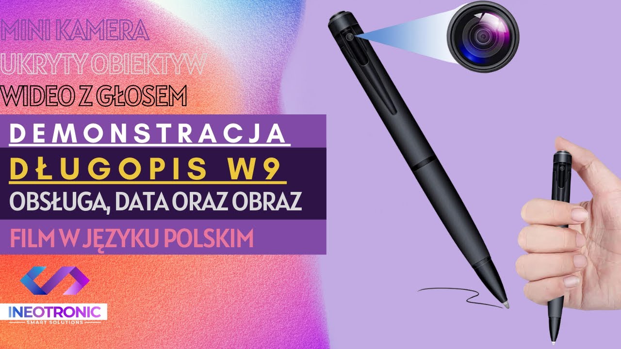 DŁUGOPIS KAMERA W9 FULL HD - PREZENTACJA, OBSŁUGA ORAZ WIDEO Z USTAWIENIEM DATY - GOSPY.PL