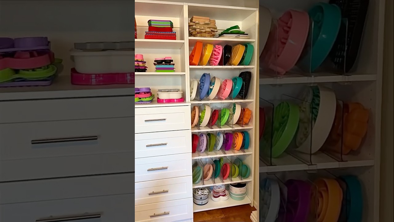 Organizing My Dogs Closet 🛍️🐕🥣 #shorts