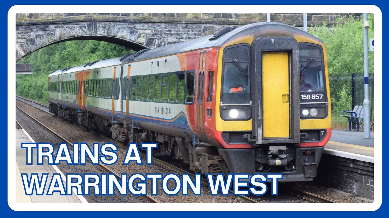 TRAINS at WARRINGTON WEST railway station