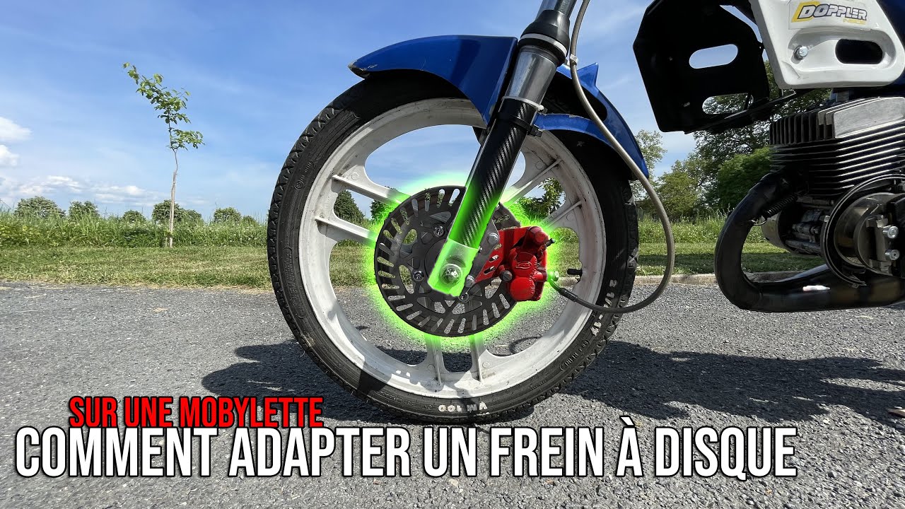 COMMENT J'AI ADAPTÉ UN FREIN À DISQUE SUR MA MOBYLETTE (Mbk 51)