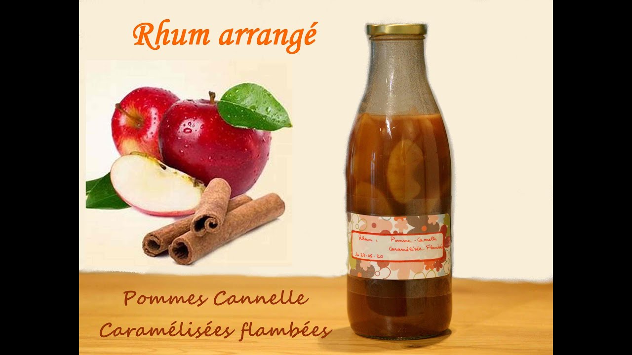 Rhum arrangé : Pommes cannelle caramélisés flambées