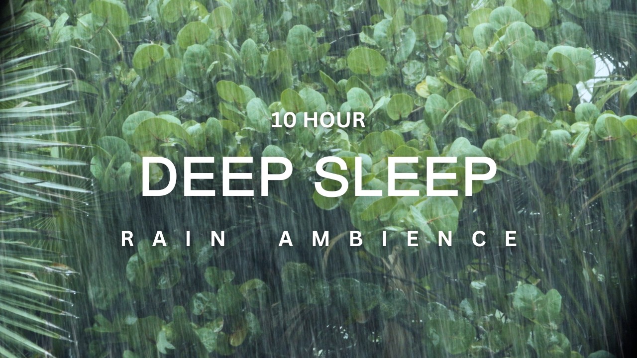 10 Hour | HEAVY Rain Sounds for DEEP SLEEP | Strong Rain Ambience for Work | Focus | Study