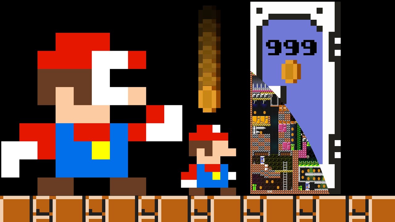 Tiny Mario Giant Coin Doors Maze - Mario Animation