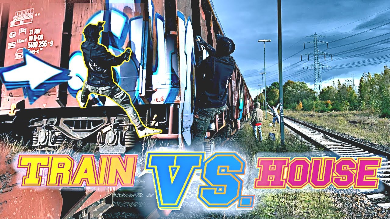 Graffiti Bombing Battle - Train VS. House - 45 Min Action